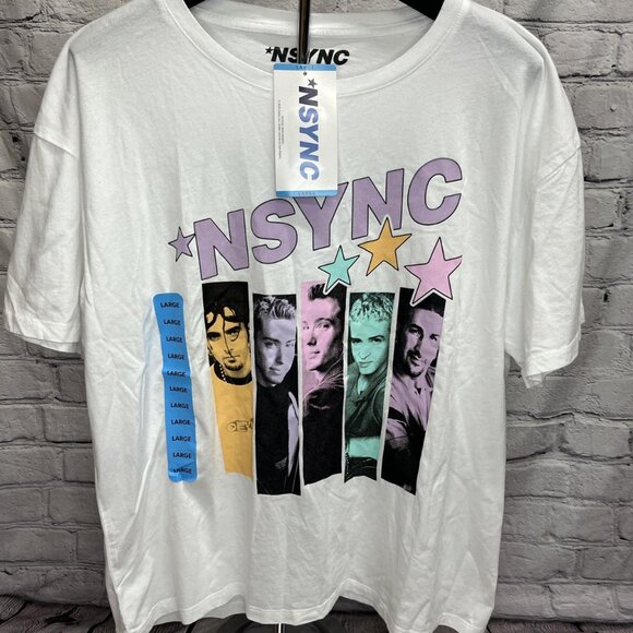 NSYNC Tops - NWT NSYNC Graphic Tee – Y2K Pop Culture – Size L – 100% Cotton